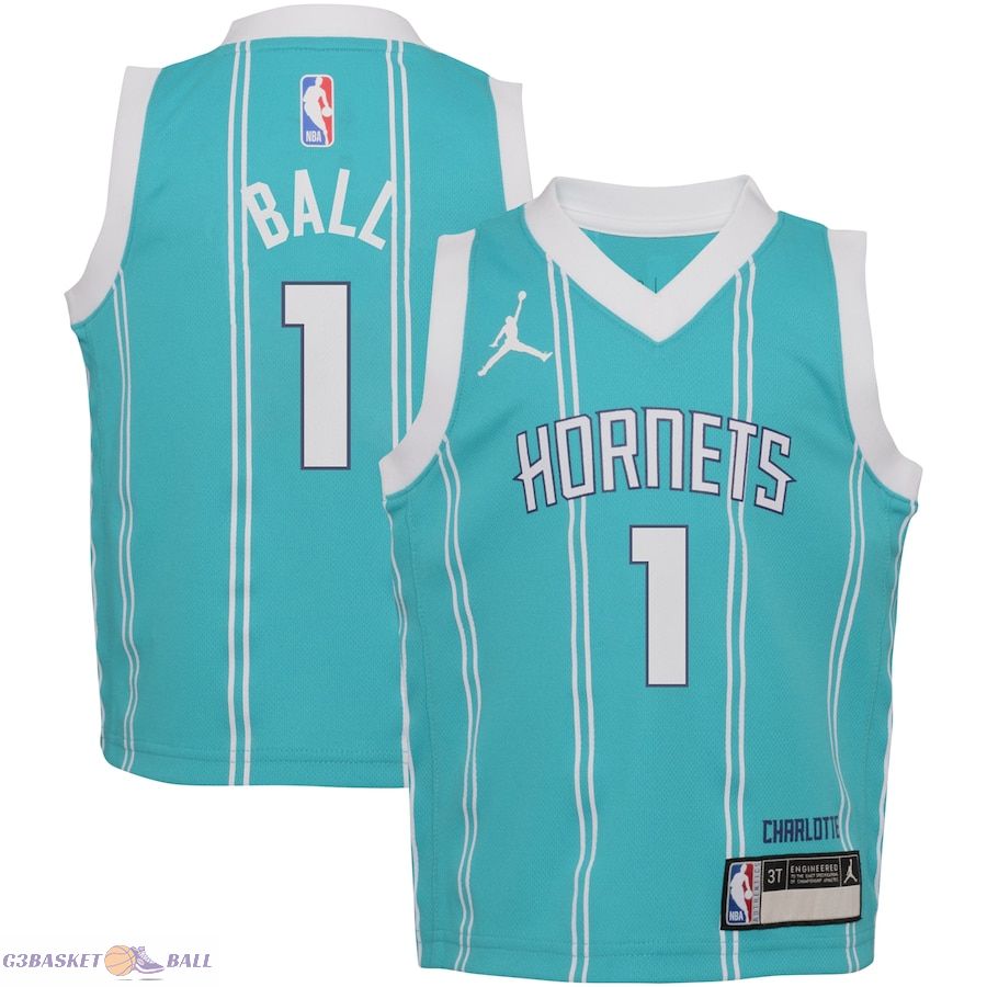 Toddler Charlotte Hornets LaMelo Ball Jordan Brand Teal Swingman Player Jersey - Icon Edition