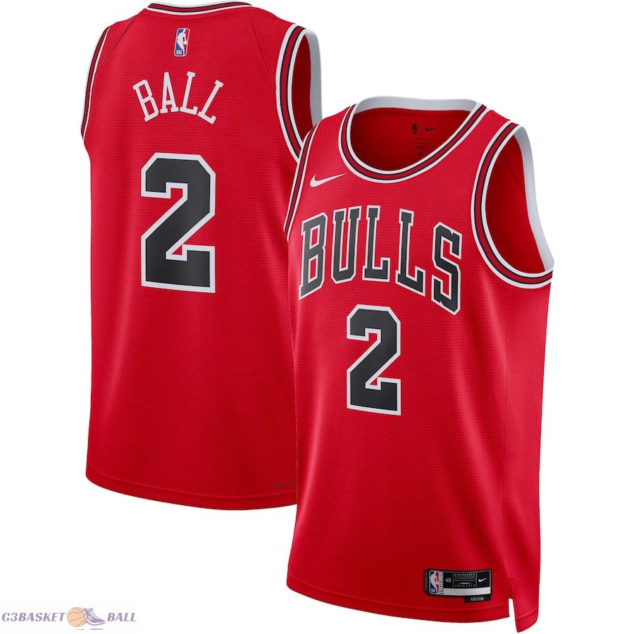 Unisex Chicago Bulls Lonzo Ball Red Swingman Jersey - Icon Edition