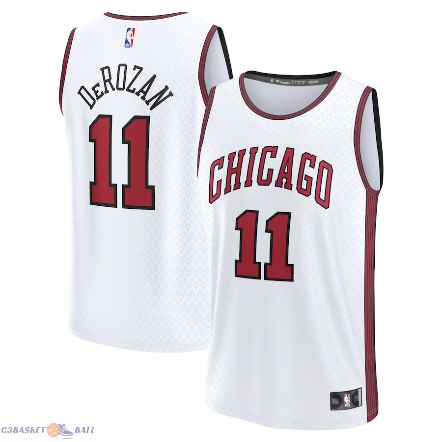 Men's Chicago Bulls DeMar DeRozan Fanatics White Fastbreak Jersey - City Edition