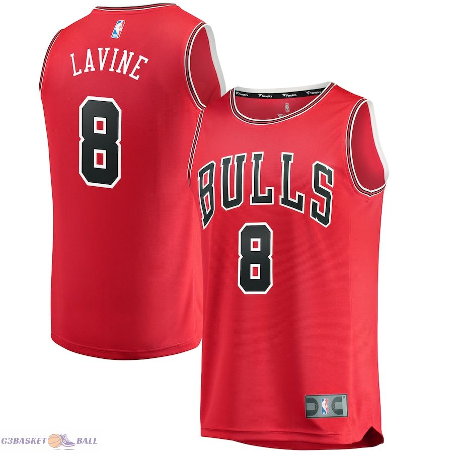 Men's Chicago Bulls Zach LaVine Fanatics Red Fast Break Replica Jersey - Icon Edition