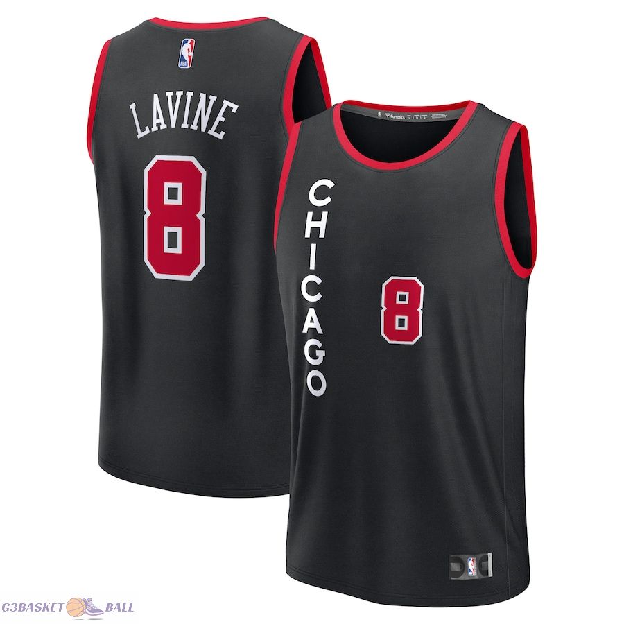 Men's Chicago Bulls Zach LaVine Fanatics Black Fast Break Jersey - City Edition