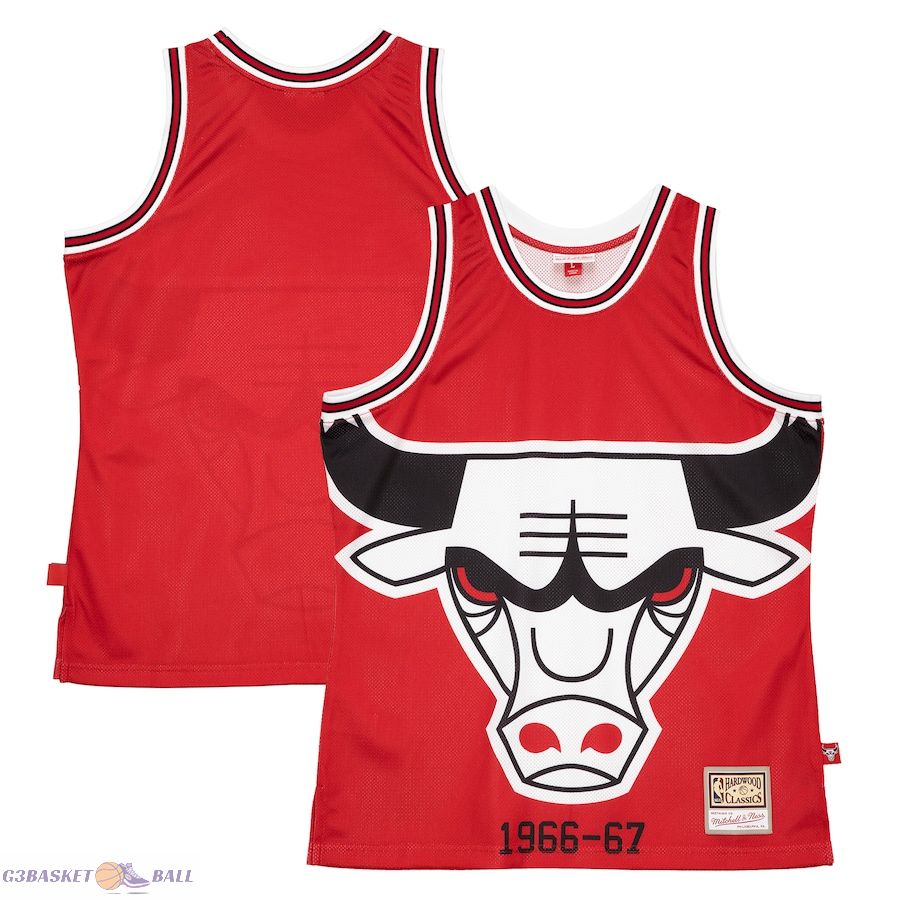 Men's Chicago Bulls Mitchell & Ness Red Hardwood Classics Blown Out Fashion Jersey