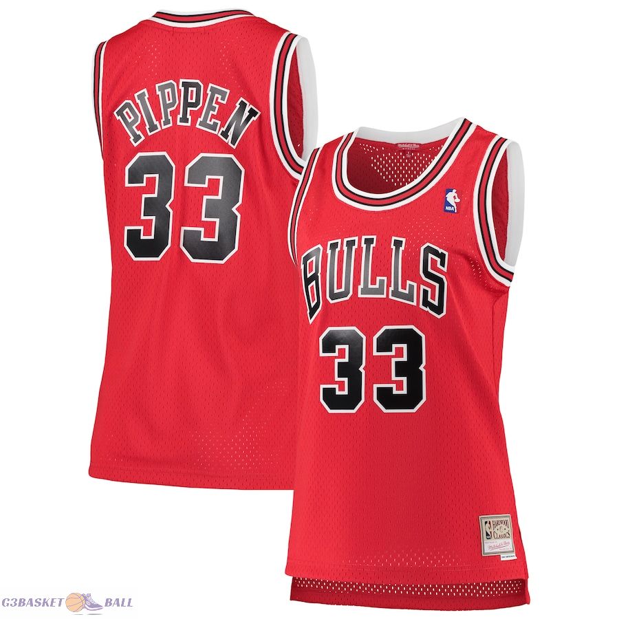 Women's Chicago Bulls Scottie Pippen Mitchell & Ness Red 1997/98 Hardwood Classics Swingman Jersey