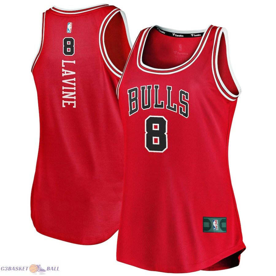 Women's Chicago Bulls Zach LaVine Fanatics Red Fast Break Tank Jersey - Icon Edition