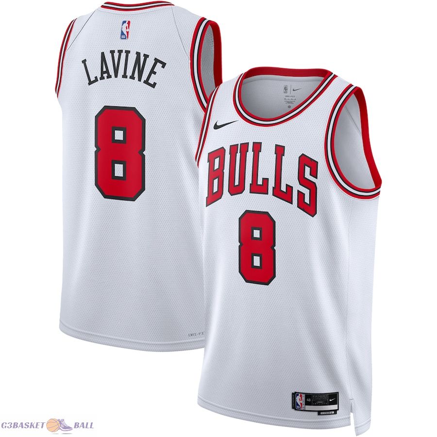 Unisex Chicago Bulls Zach LaVine White Swingman Jersey - Association Edition