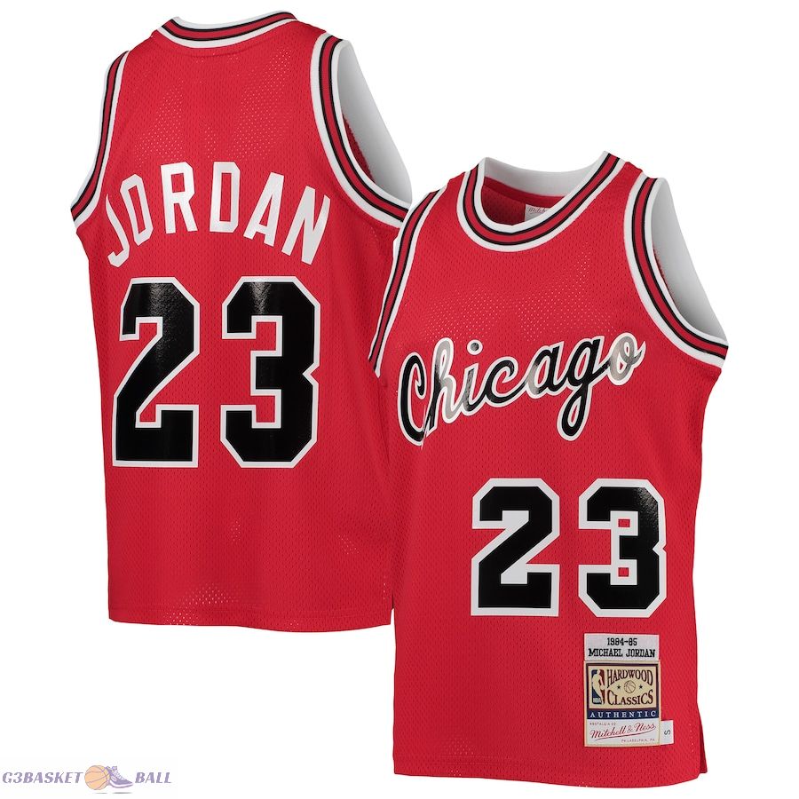 Youth Chicago Bulls Michael Jordan Mitchell & Ness Red 1984/85 Hardwood Classics Authentic Jersey