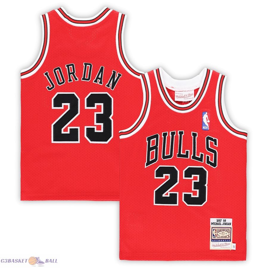 Toddler Chicago Bulls Michael Jordan Mitchell & Ness Red 1997/98 Hardwood Classics Authentic Jersey