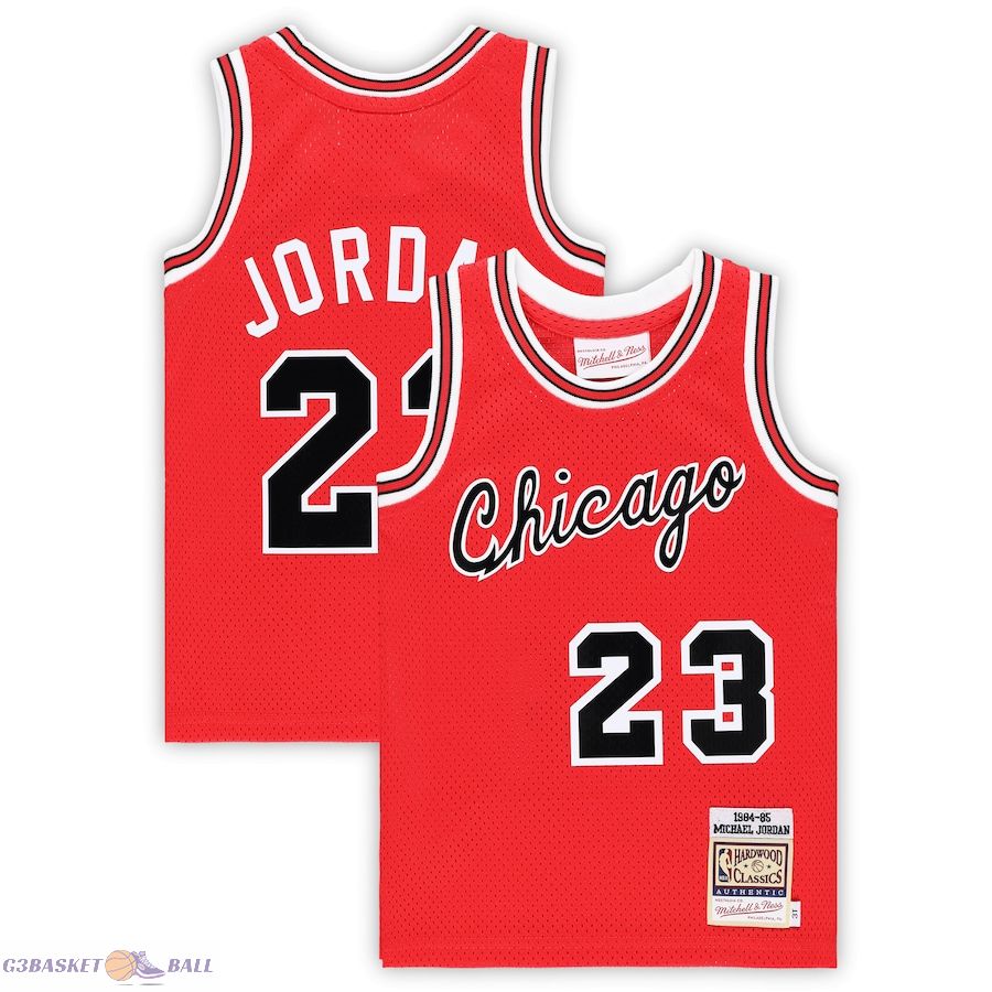 Toddler Chicago Bulls Michael Jordan Mitchell & Ness Red Hardwood Classics 1984/85 Authentic Swingman Jersey