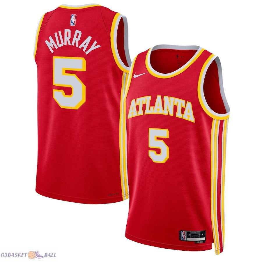 Unisex Atlanta Hawks Dejounte Murray Red Swingman Jersey - Icon Edition