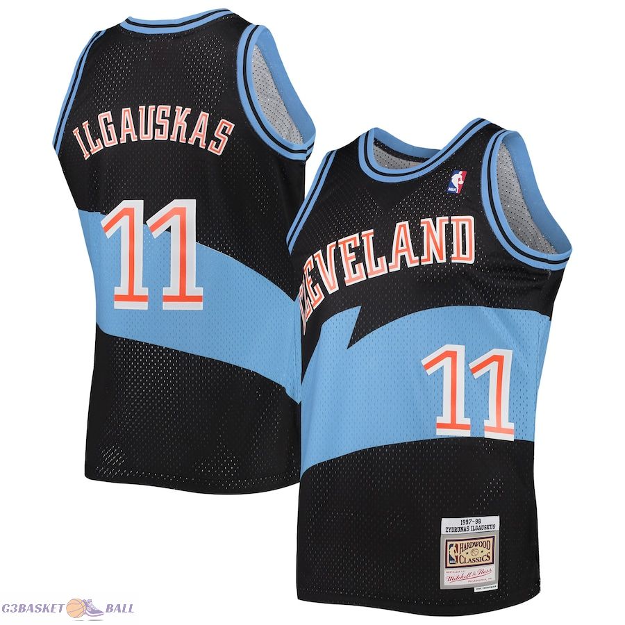 Men's Cleveland Cavaliers Zydrunas Ilgauskas Mitchell & Ness Black Hardwood Classics Swingman Jersey