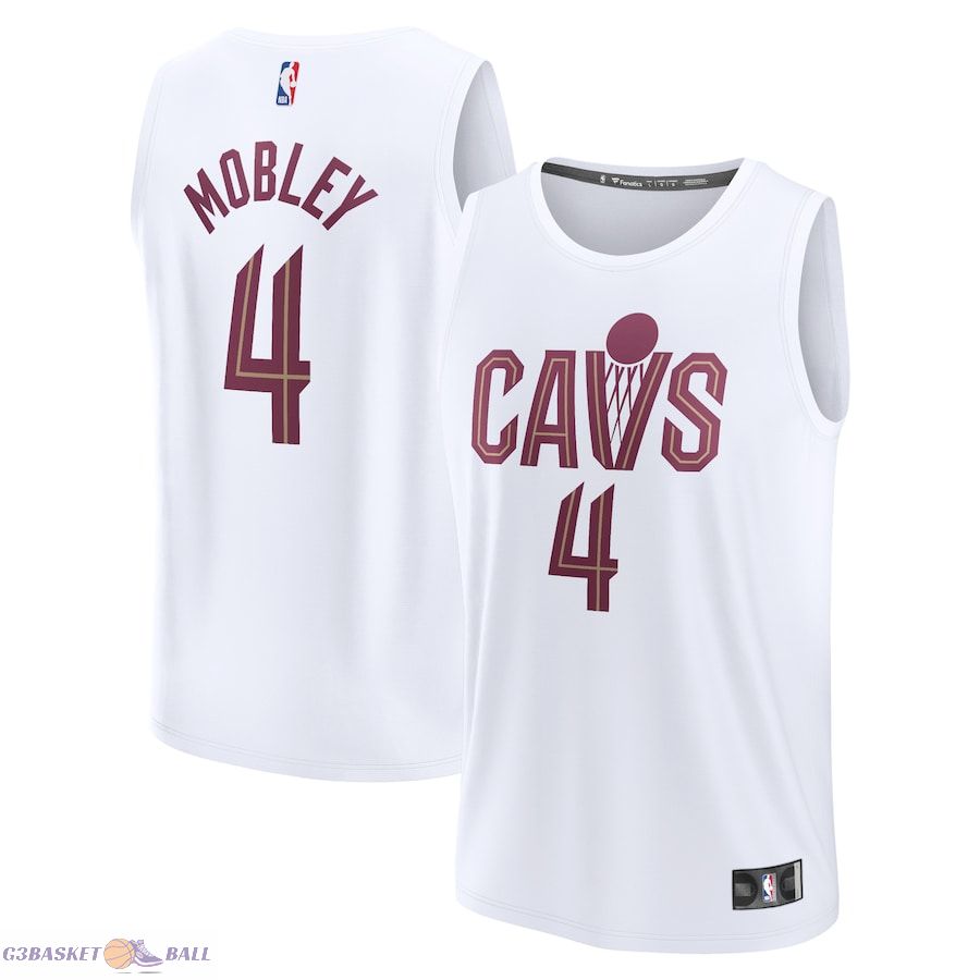 Men's Cleveland Cavaliers Evan Mobley Fanatics White Fast Break Replica Jersey - Association Edition