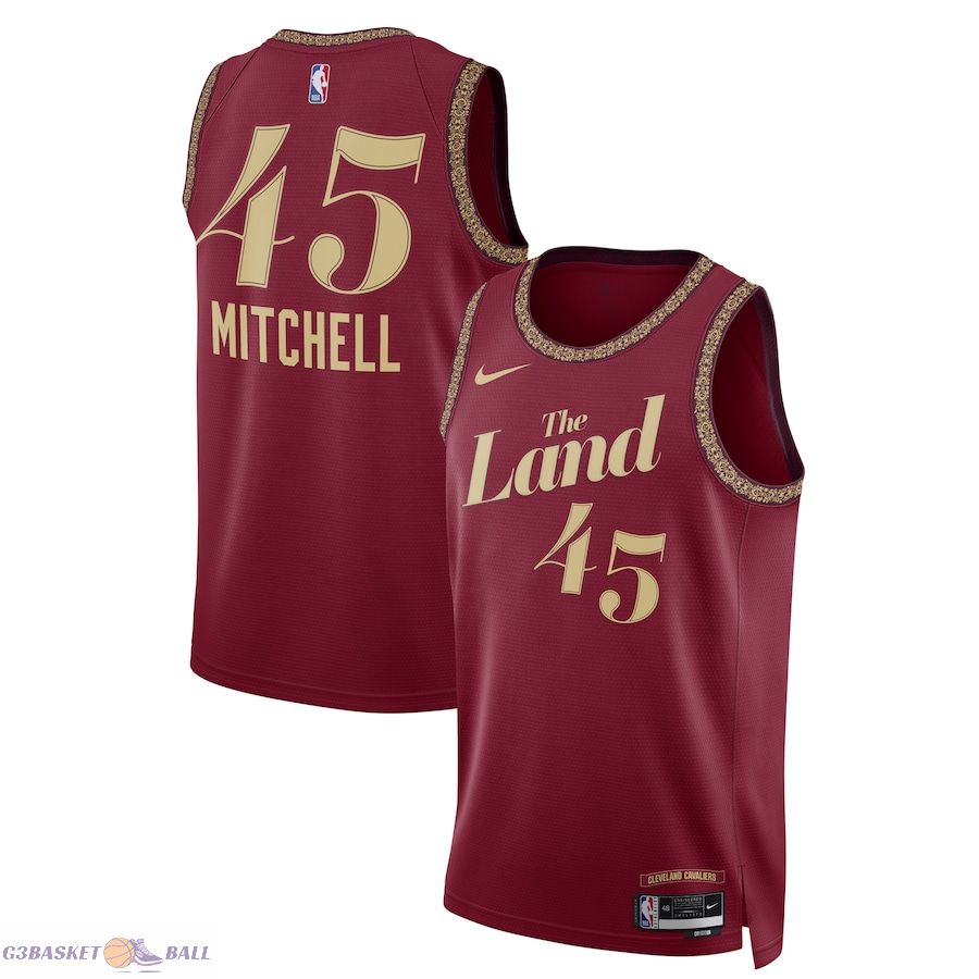 Unisex Cleveland Cavaliers Donovan Mitchell Wine 2023/24 Swingman Jersey - City Edition