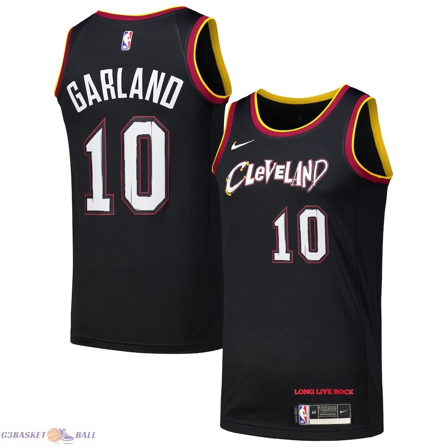 Men's Cleveland Cavaliers Darius Garland Black Swingman Player Jersey - City Edition