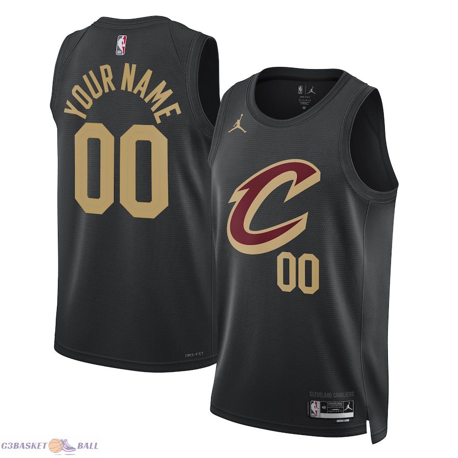 Unisex Cleveland Cavaliers Jordan Brand Black 2022/23 Swingman Custom Jersey - Statement Edition