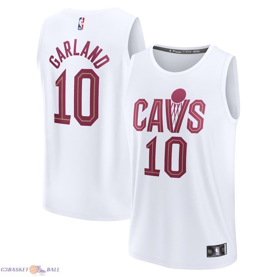 Men's Cleveland Cavaliers Darius Garland Fanatics White Fast Break Replica Player Jersey - Association Edition