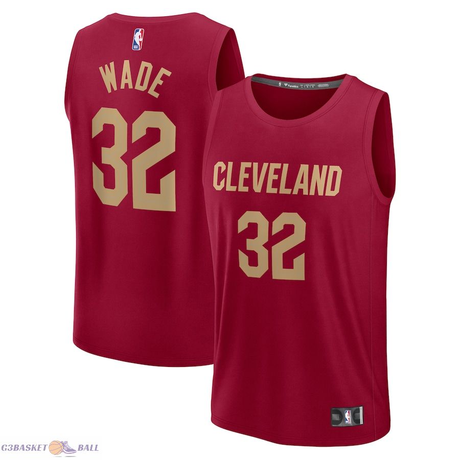 Men's Cleveland Cavaliers Dean Wade Fanatics Wine Fast Break Player Jersey - Icon Edition