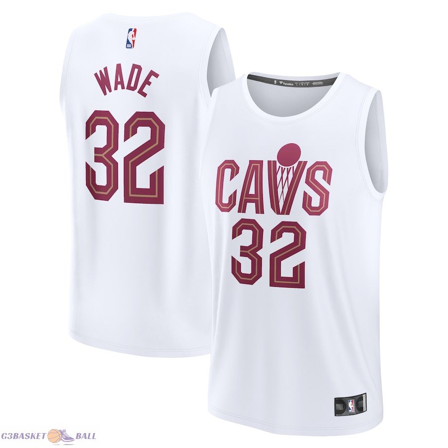 Men's Cleveland Cavaliers Dean Wade Fanatics White Fast Break Replica Player Jersey - Association Edition