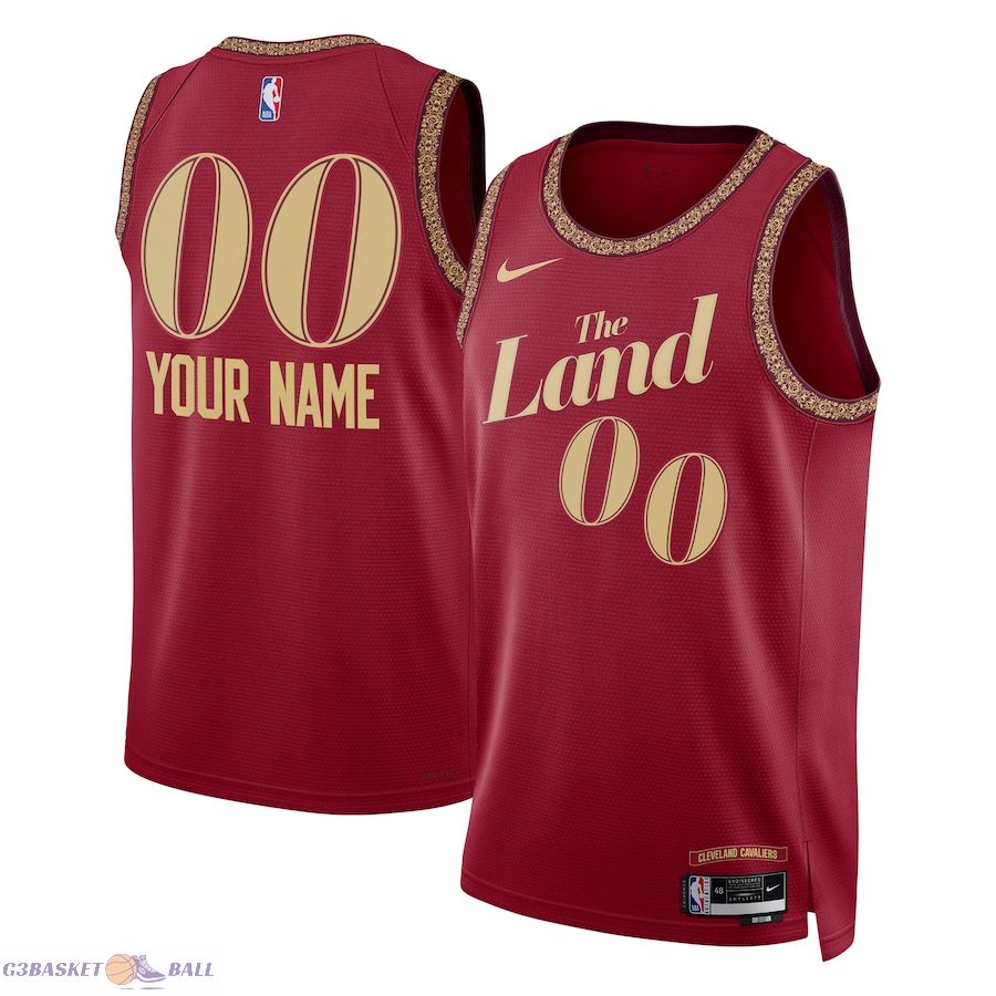 Unisex Cleveland Cavaliers Wine 2023/24 Custom Swingman Jersey - City Edition