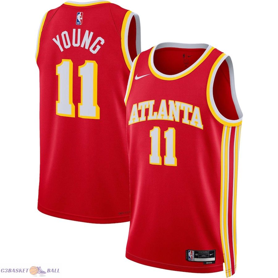 Unisex Atlanta Hawks Trae Young Red Swingman Jersey - Icon Edition