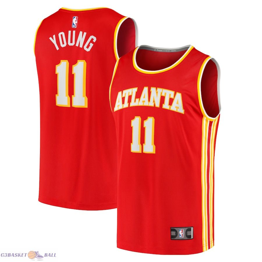 Men's Atlanta Hawks Trae Young Fanatics Red Fast Break Player Jersey - Icon Edition