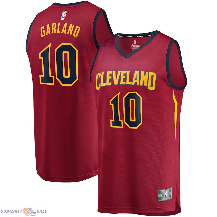 Youth Cleveland Cavaliers Darius Garland Fanatics Wine Replica Fast Break Jersey - Icon Edition