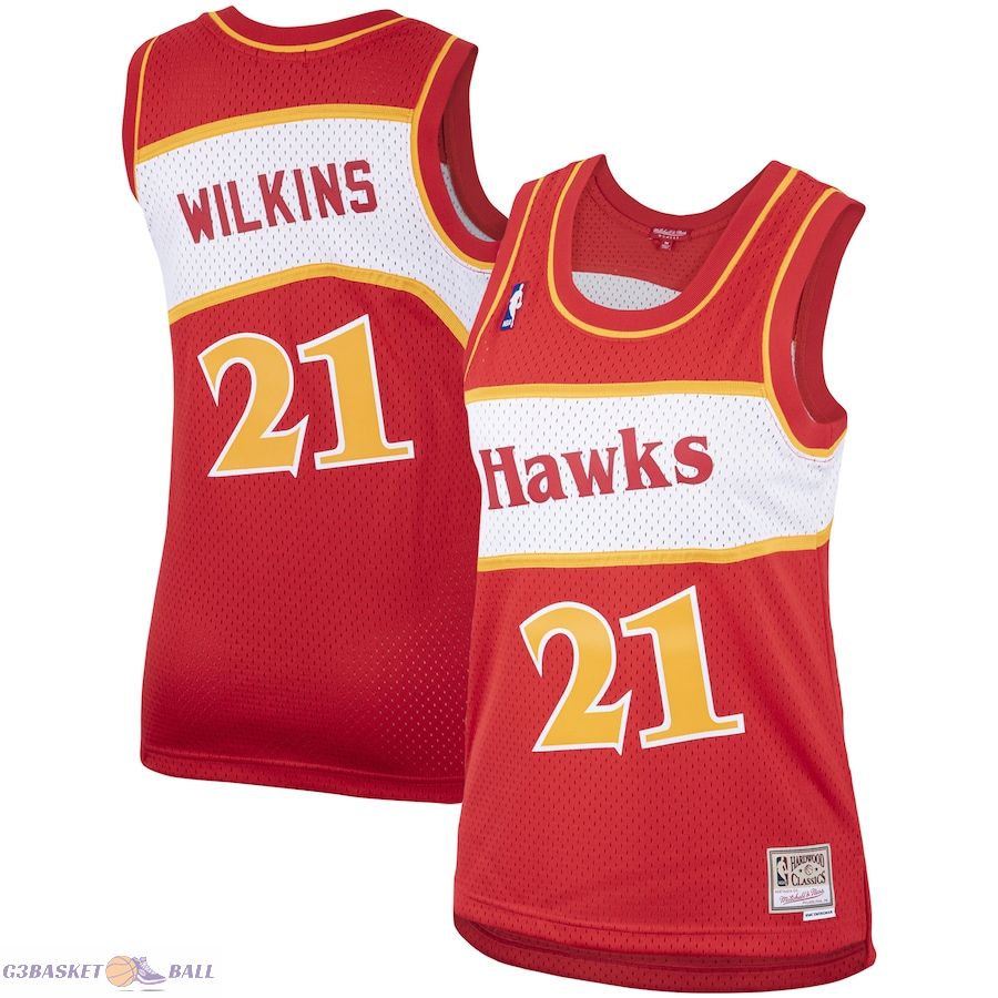 Women's Atlanta Hawks Dominique Wilkins Mitchell & Ness Red Hardwood Classics Swingman Jersey