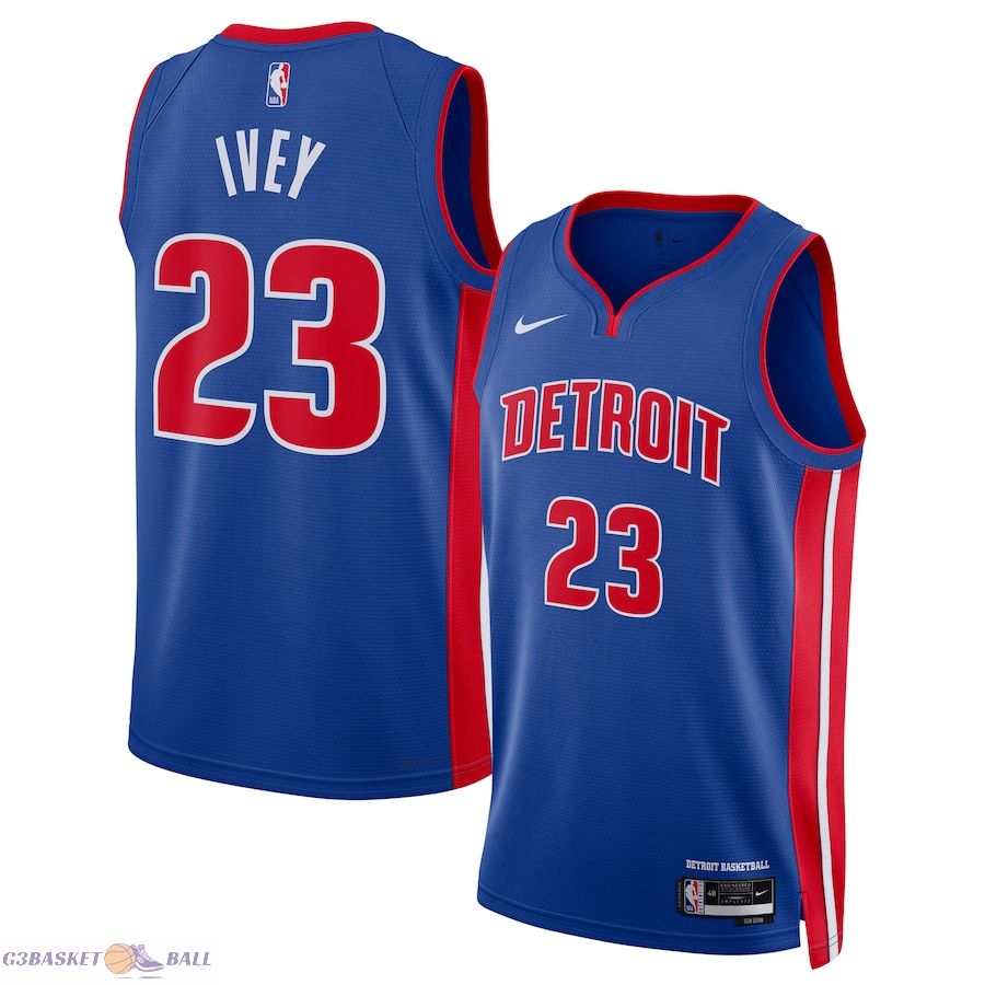 Unisex Detroit Pistons Jaden Ivey Blue 2022 NBA Draft First Round Pick Swingman Jersey - Icon Edition