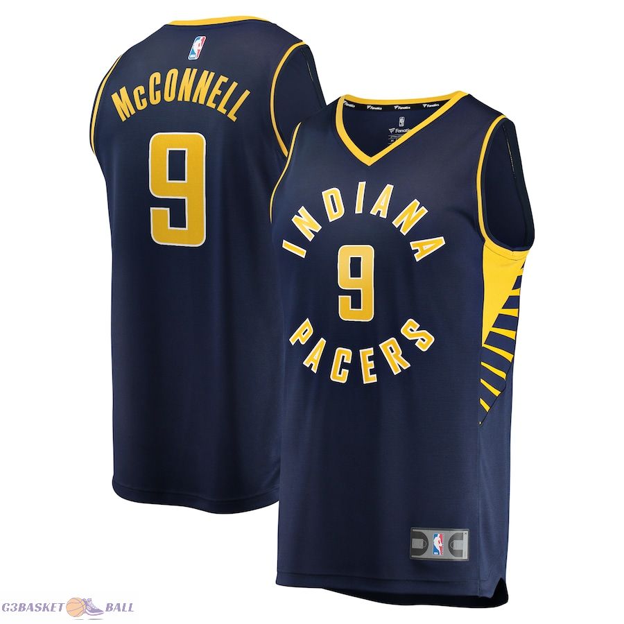 Men's Indiana Pacers T.J. McConnell Fanatics Navy Fast Break Player Replica Jersey - Icon Edition