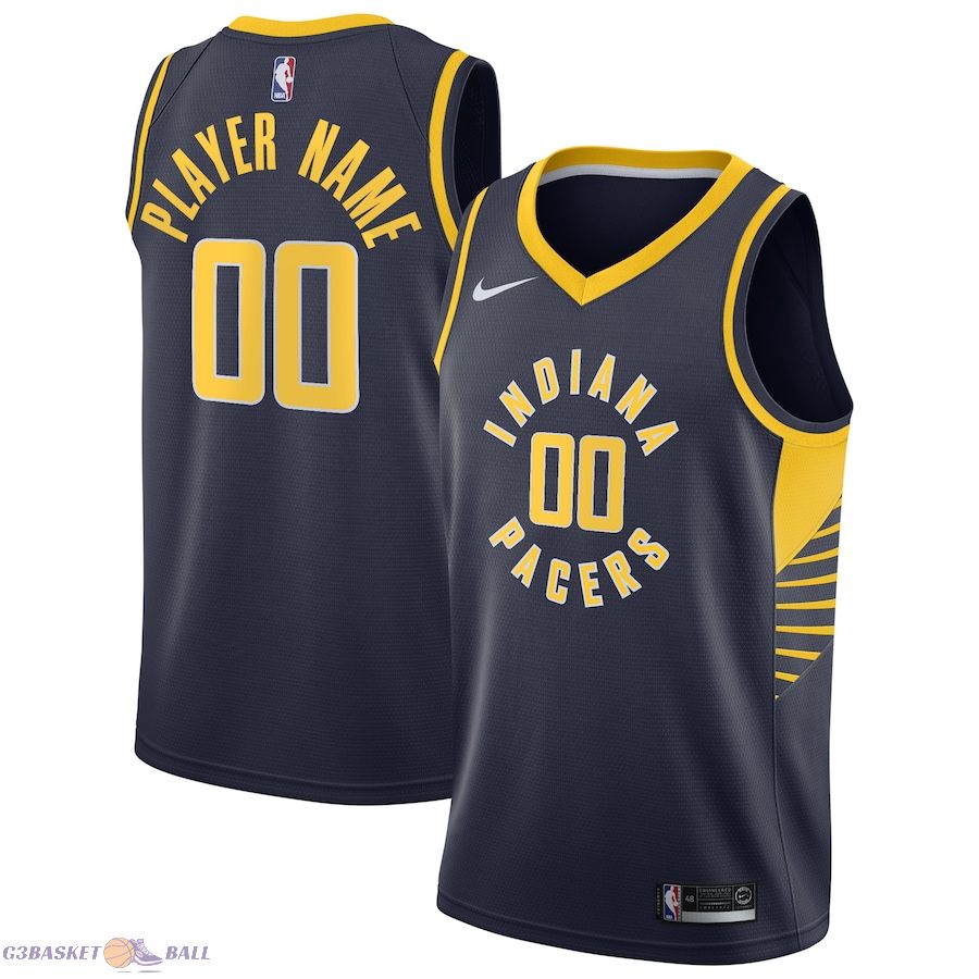 Men's Indiana Pacers Navy Swingman Custom Jersey - Icon Edition