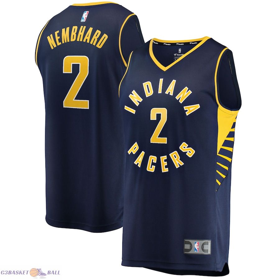 Men's Indiana Pacers Andrew Nembhard Fanatics Navy Fast Break Replica Jersey - Icon Edition