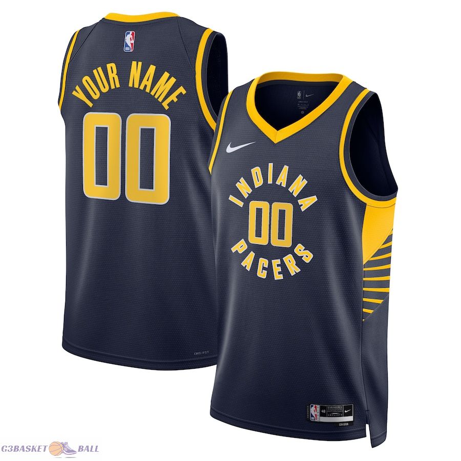 Unisex Indiana Pacers Navy 2022/23 Swingman Custom Jersey - Icon Edition