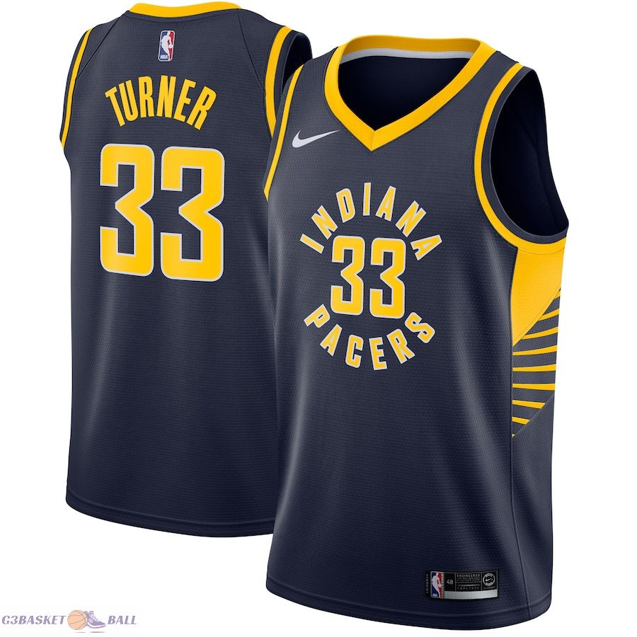 Men's Indiana Pacers Myles Turner Navy Swingman Jersey - Icon Edition