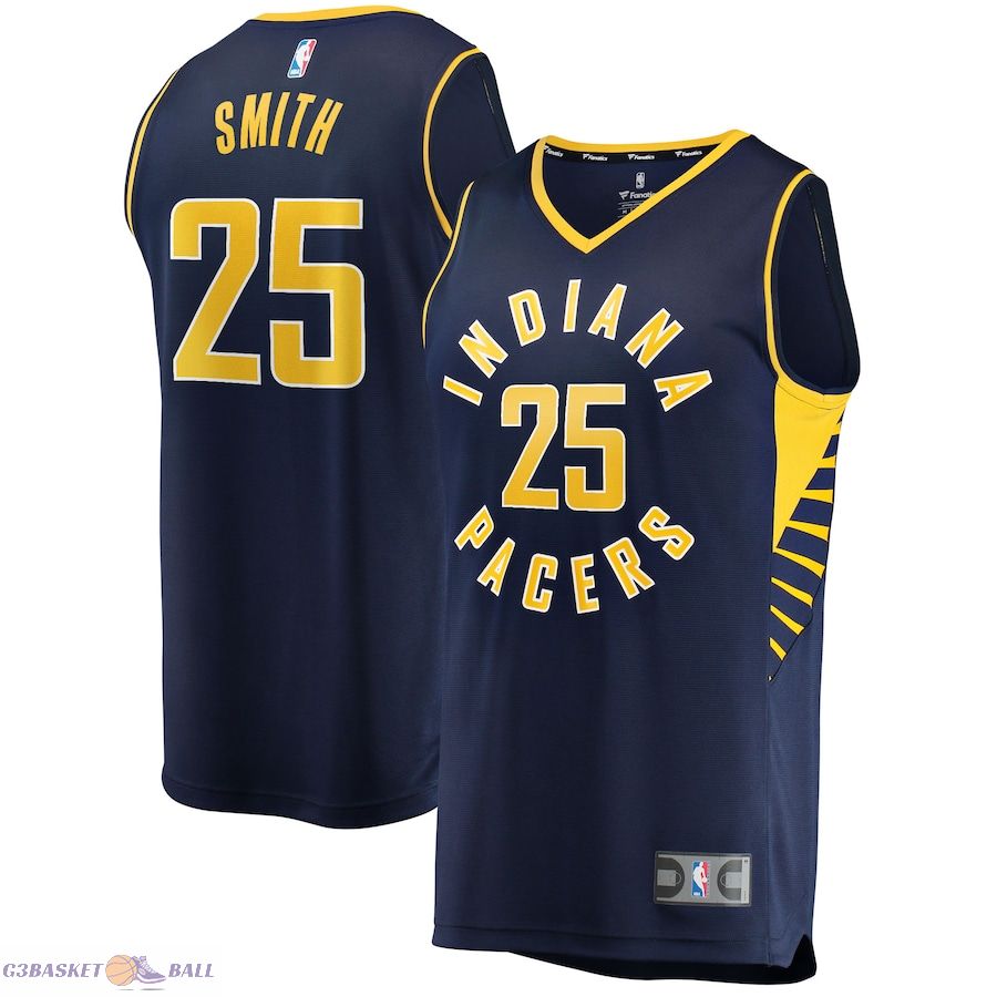 Men's Indiana Pacers Jalen Smith Fanatics Navy Fast Break Replica Jersey - Icon Edition