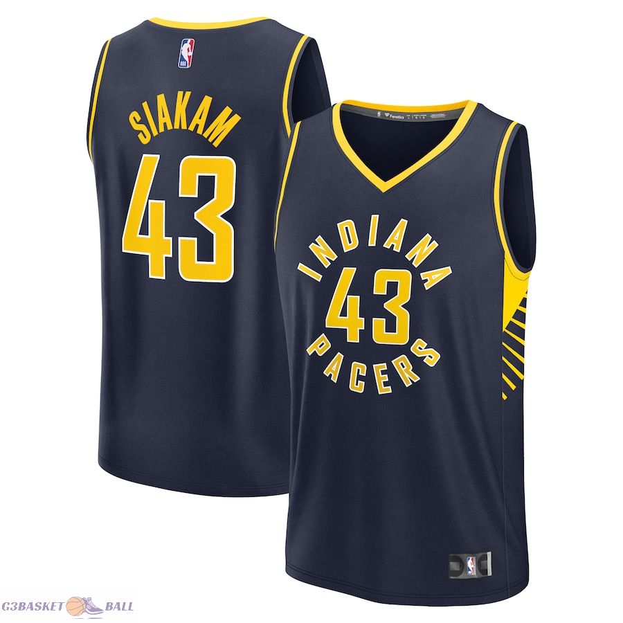 Men's Indiana Pacers Pascal Siakam Fanatics Navy Fast Break Player Jersey - Icon Edition