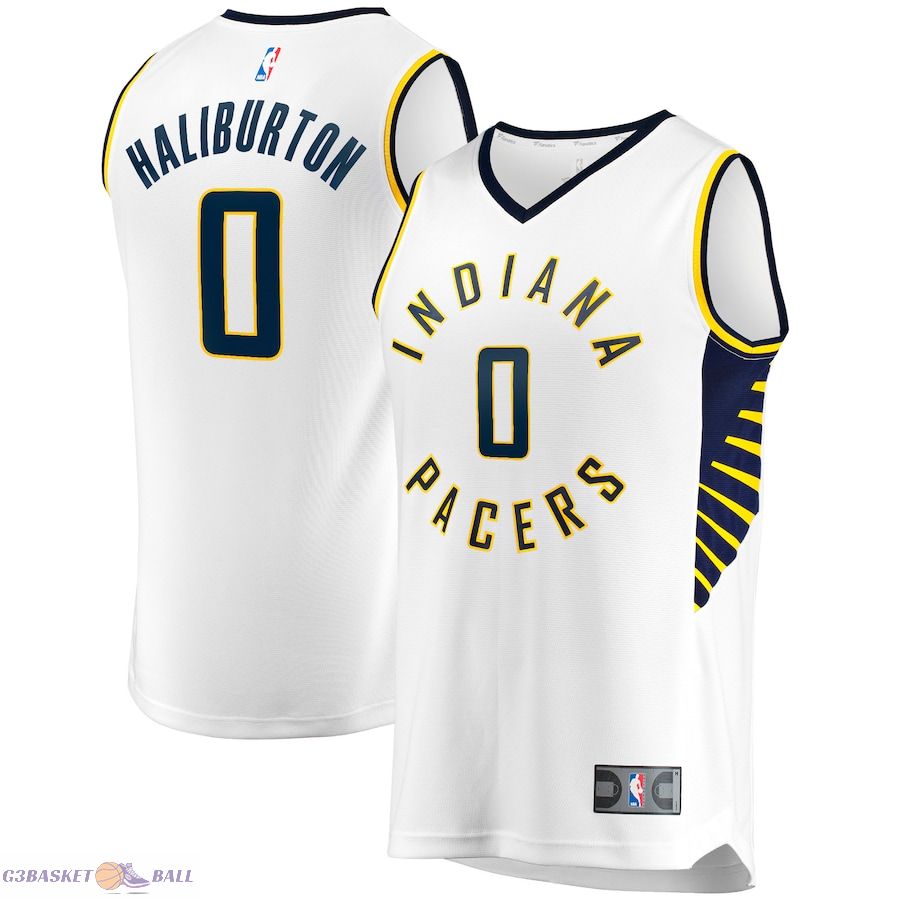 Youth Indiana Pacers Tyrese Haliburton Fanatics White Fast Break Replica Jersey - Association Edition