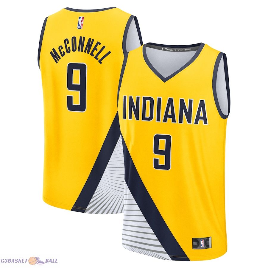 Youth Indiana Pacers T.J. McConnell Fanatics Gold Fast Break Player Jersey - Statement Edition