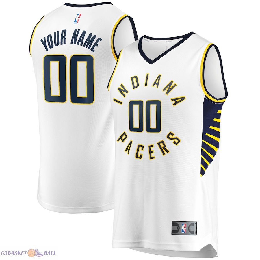 Youth Indiana Pacers Fanatics White Fast Break Custom Replica Jersey - Association Edition