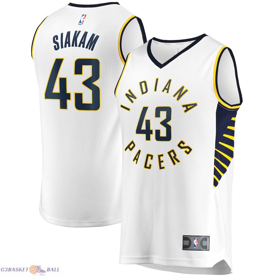 Youth Indiana Pacers Pascal Siakam Fanatics White Fast Break Player Jersey - Association Edition