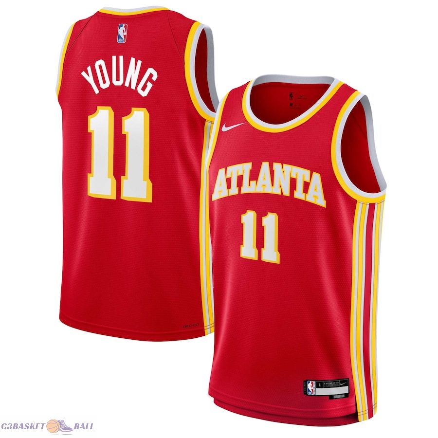 Youth Atlanta Hawks Trae Young Red Swingman Jersey - Icon Edition