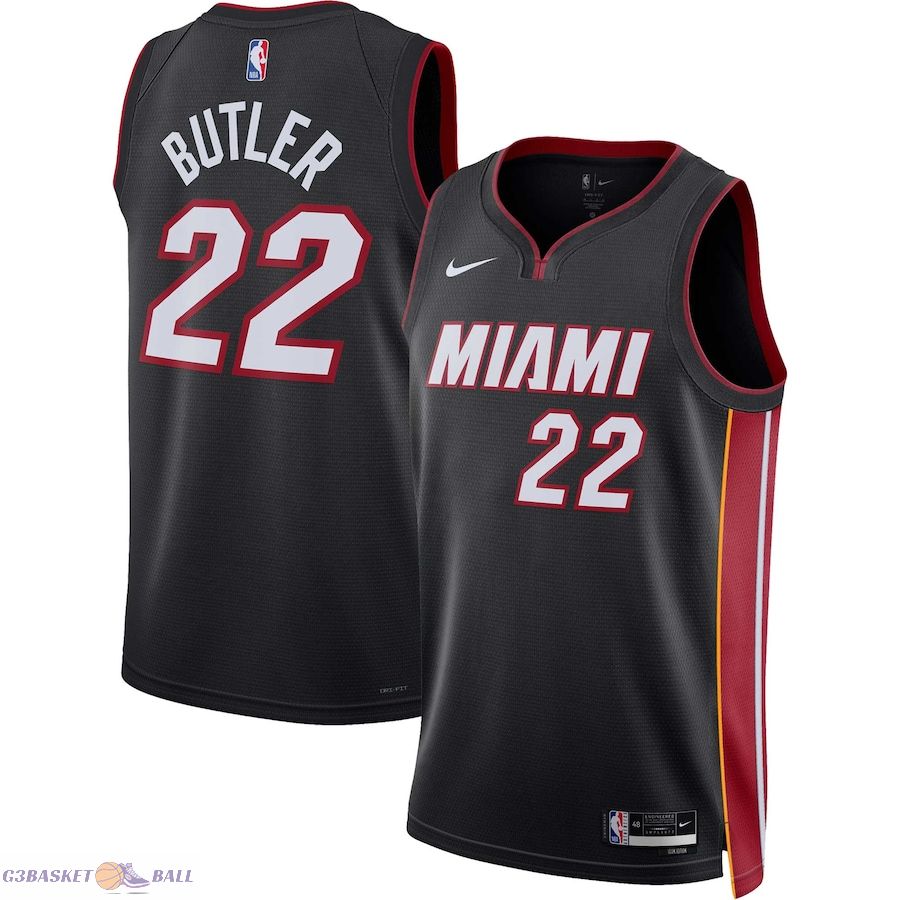 Unisex Miami Heat Jimmy Butler Black Swingman Jersey - Icon Edition