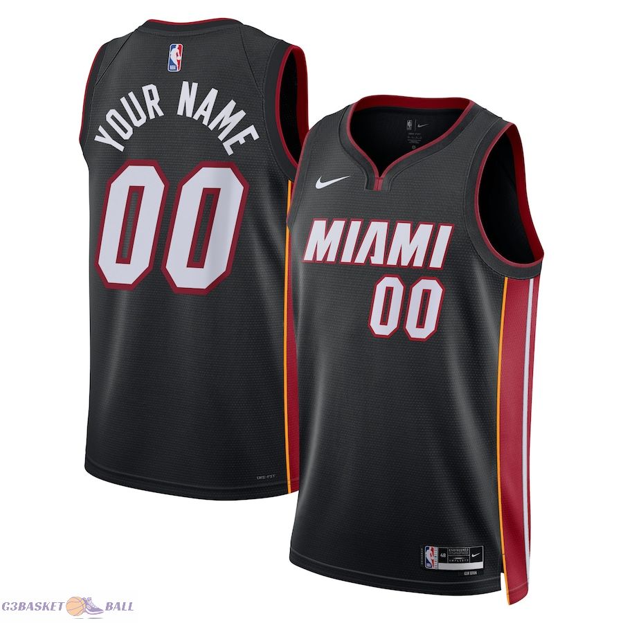 Unisex Miami Heat Black Swingman Custom Jersey - Icon Edition