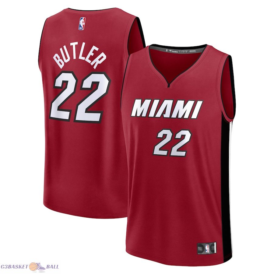 Men's Miami Heat Jimmy Butler Fanatics Red Fast Break Replica Player Jersey - Statement Edition