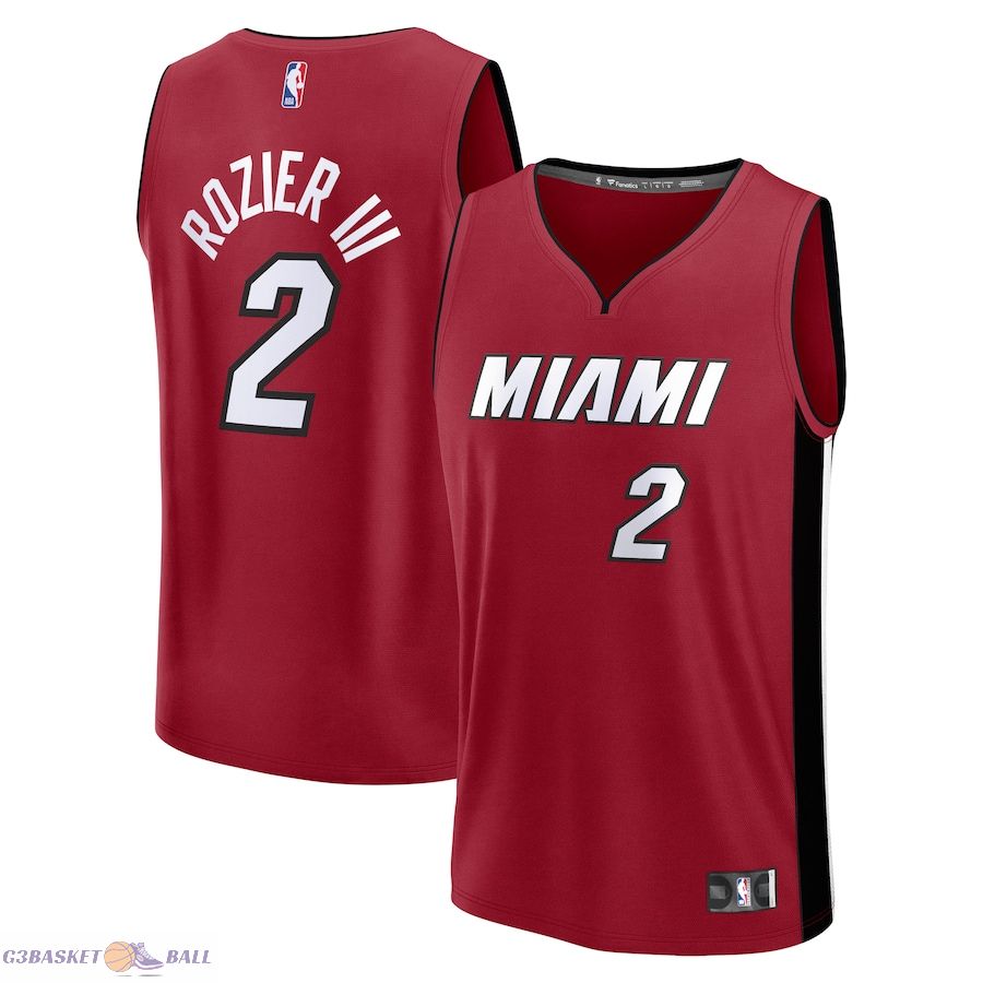 Men's Miami Heat Terry Rozier Fanatics Red Fast Break Player Jersey - Statement Edition