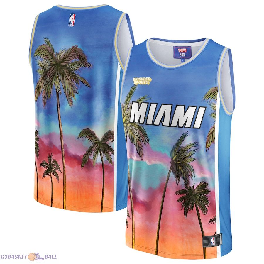 Unisex Miami Heat NBA & KidSuper Studios by Fanatics Blue Hometown Jersey