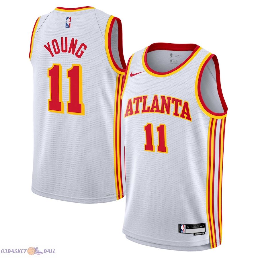 Youth Atlanta Hawks Trae Young White Swingman Jersey - Association Edition