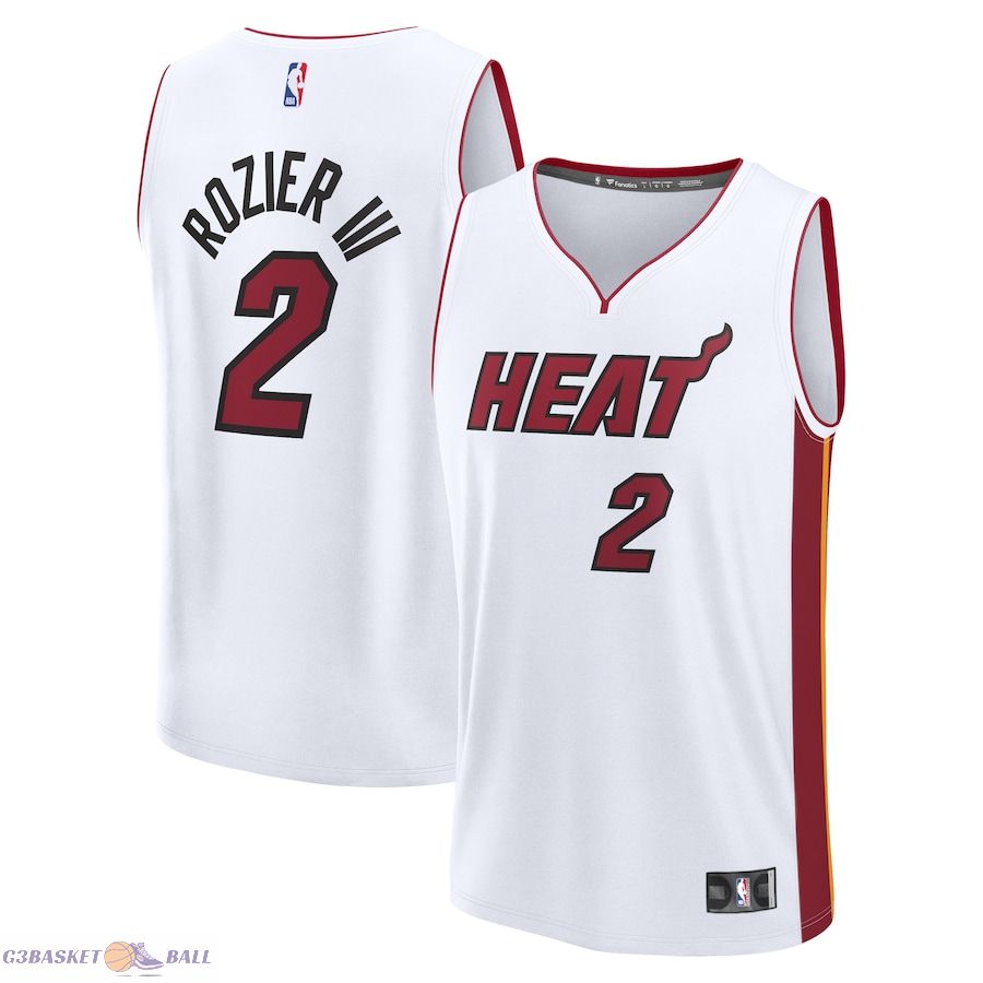 Men's Miami Heat Terry Rozier Fanatics White Fast Break Player Jersey - Association Edition