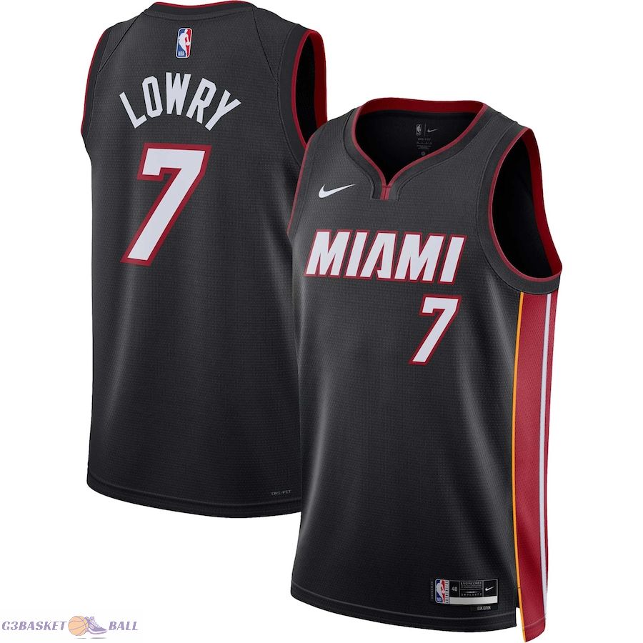 Unisex Miami Heat Kyle Lowry Black Swingman Jersey - Icon Edition