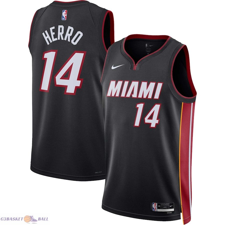 Unisex Miami Heat Tyler Herro Black Swingman Jersey - Icon Edition