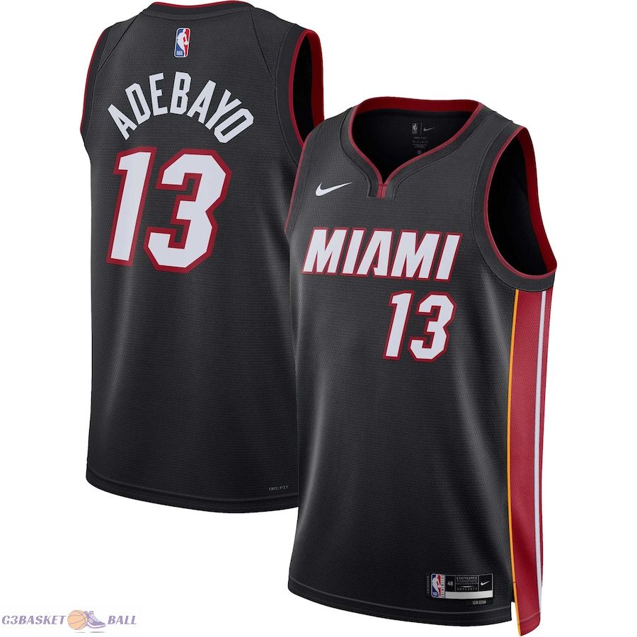 Unisex Miami Heat Bam Adebayo Black Swingman Jersey - Icon Edition