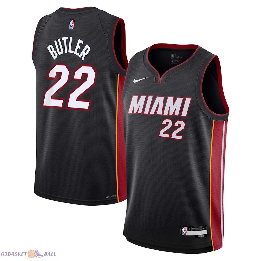 Youth Miami Heat Jimmy Butler Black Swingman Jersey - Icon Edition